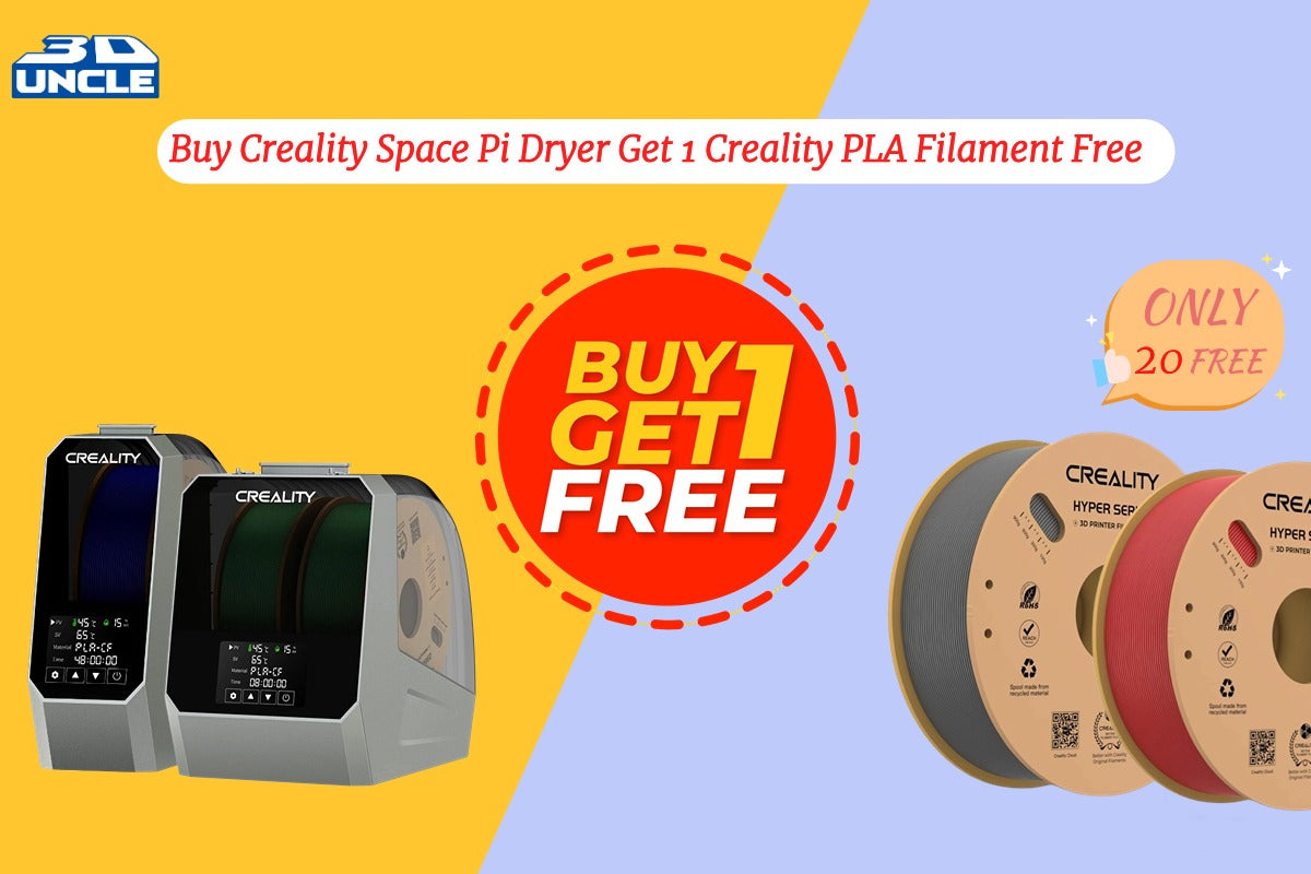 Bestellen Sie den Creality Space Pi-Filamenttrockner und erhalten Sie eine kostenlose Rolle Creality Hyper Series PLA-Filament!