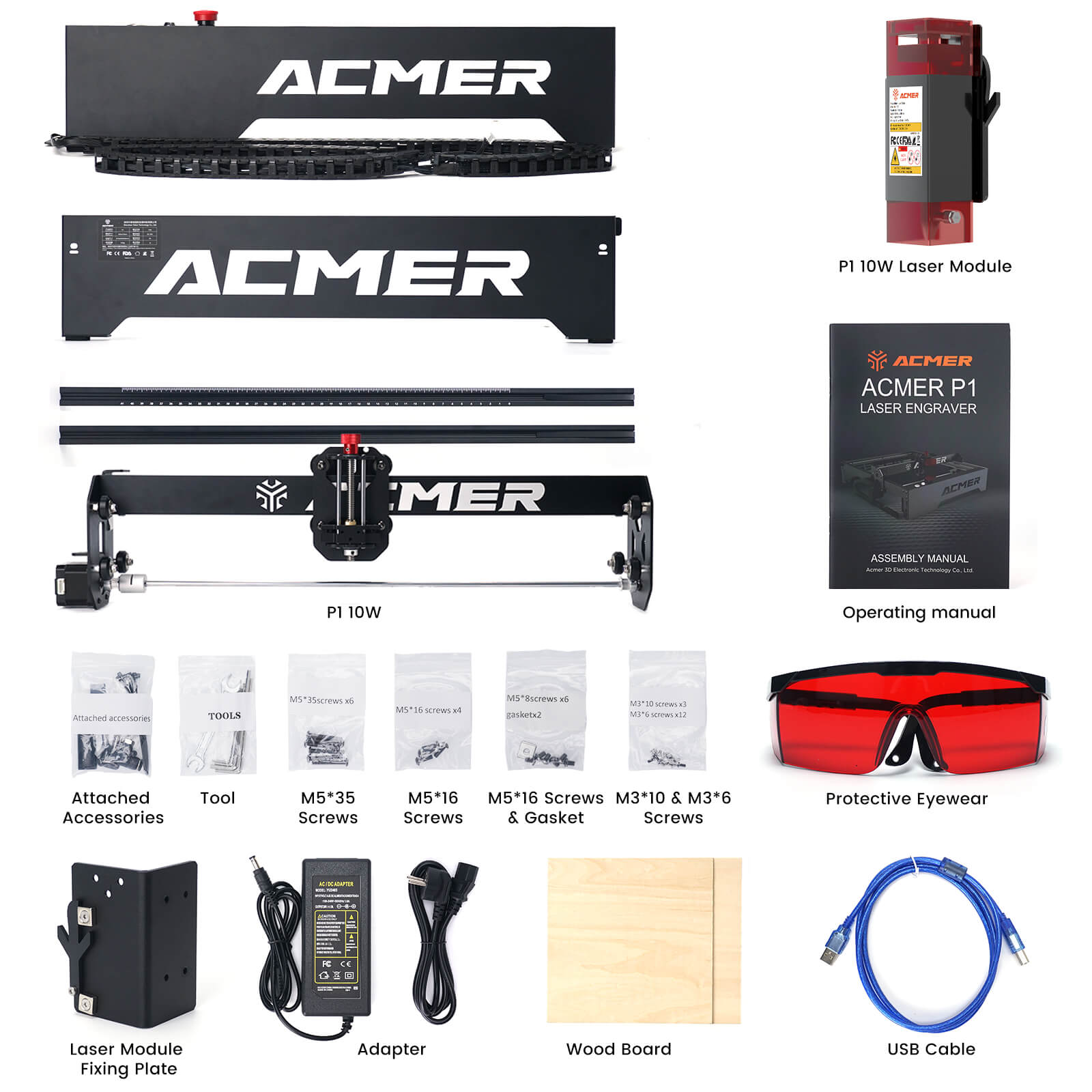 Grabador láser Acmer P1 10W