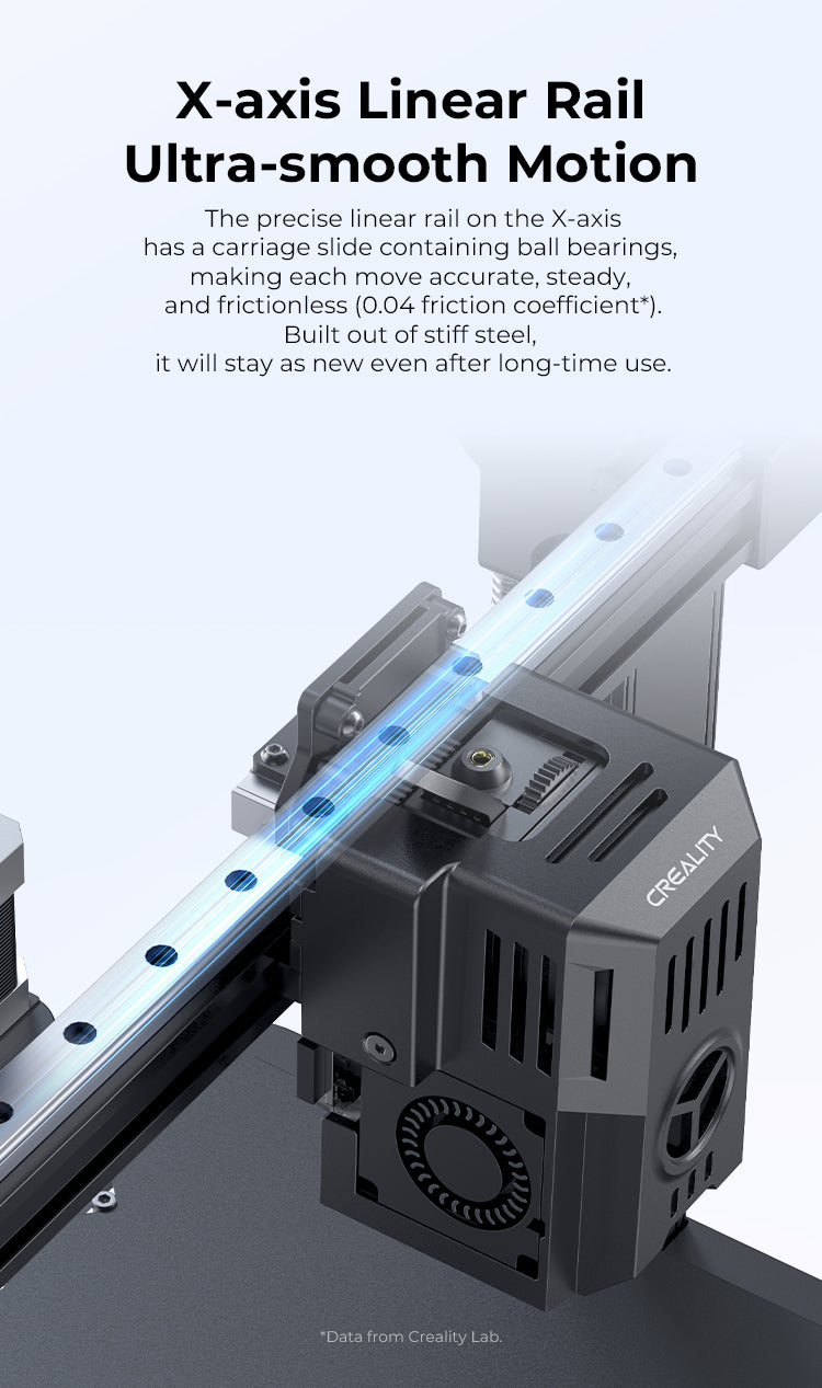 X-axis Linear Rail, Ultra-smooth Motion