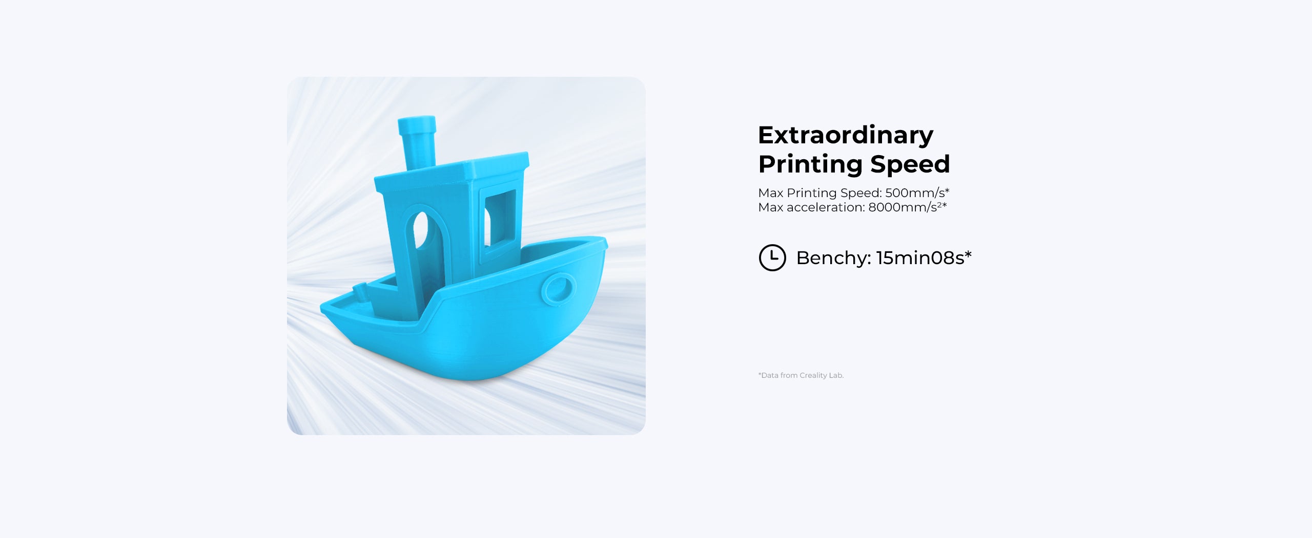 Ender 3 v3 Ke Max Printing Speed: 500mm/s. Max acceleration:8000mm/s2