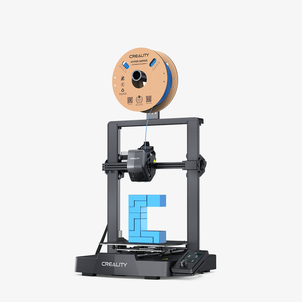 Ender 3 v3 Se 3d pirnter product view with 3D model and filament