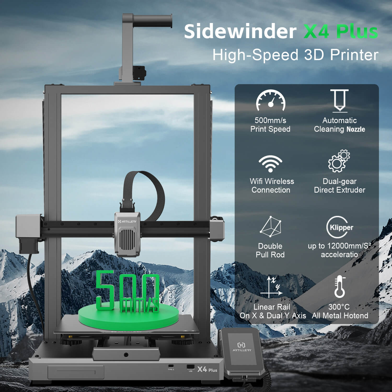 Artillery Sidewinder X4 Plus 3D Printer